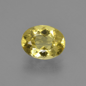 Berilo dourado amarelo natural 1,56ct, corte oval, VS