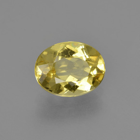 Berilo dourado amarelo natural 1,56ct, corte oval, VS