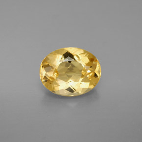 Berilo dourado amarelo natural 1,63ct, corte oval, VS