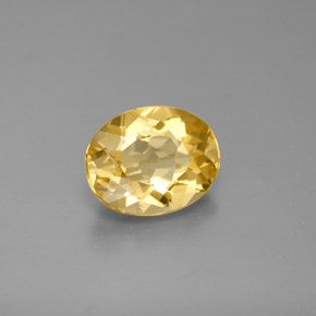 Berilo dourado amarelo natural 1,63ct, corte oval, VS
