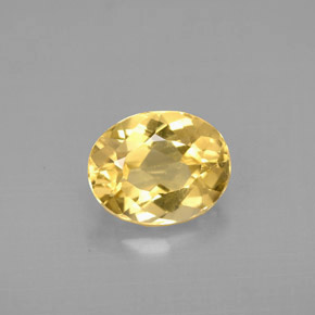Berilo dourado amarelo natural 1,74ct, corte oval, VS