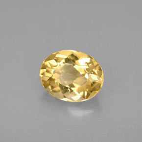 Berilo dourado amarelo natural 1,74ct, corte oval, VS