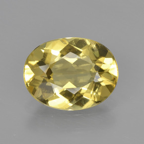 Berilo Dourado Amarelo Natural 1.33ct, Corte Oval, VVS