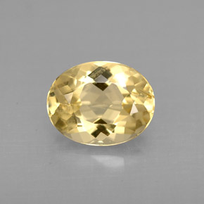 Berilo dourado amarelo natural 1,64ct, corte oval, VVS-VS