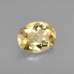 Berilo dourado amarelo natural 1,64ct, corte oval, VVS-VS
