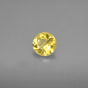 Berilo Dourado Amarelo Natural 0.67ct, Corte Redondo, VS