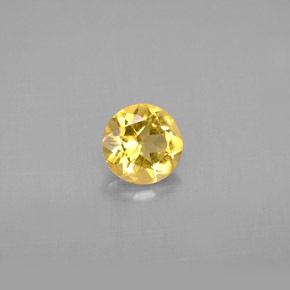 Berilo dourado amarelo natural 0,73ct, corte redondo, VS
