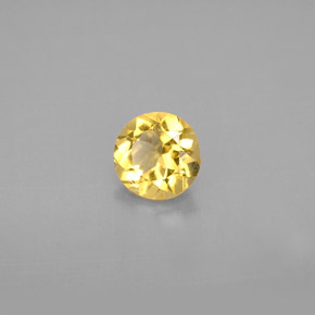 Berilo dourado amarelo natural 0,73ct, corte redondo, VS