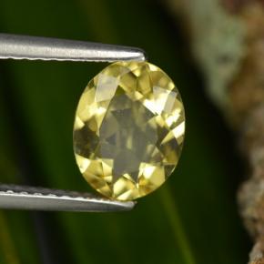 Berilo dourado amarelo natural 1,22ct, corte oval, VVS-VS