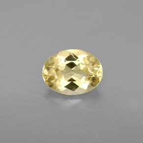 Berilo dourado amarelo natural 0,99ct, corte oval, VVS