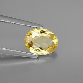 Berilo Dourado Amarelo Natural 0.97ct, Corte Oval, VVS-VS
