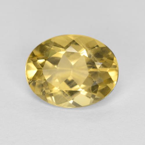Berilo Dourado Amarelo Dourado Claro Natural 1.49ct, Corte Oval, VS