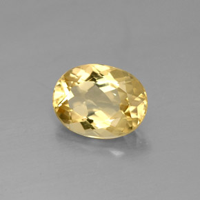 Berilo dourado amarelo natural 1,65ct, corte oval, VS
