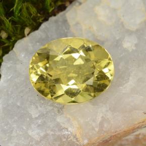 Berilo dourado amarelo natural 1,39ct, corte oval, VS
