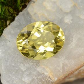 Berilo dourado amarelo natural 1,39ct, corte oval, VS