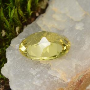 Berilo dourado amarelo natural 1,39ct, corte oval, VS