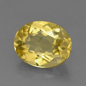 Berilo dourado amarelo natural 1,48ct, corte oval, VVS
