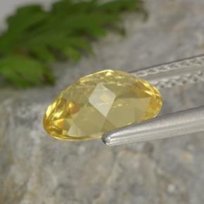 Berilo dourado amarelo natural 1,48ct, corte oval, VS