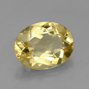Berilo dourado amarelo natural 1,47ct, corte oval, VVS