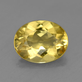 Berilo dourado amarelo natural 1,46ct, corte oval, VS