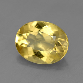 Berilo dourado amarelo natural 1,46ct, corte oval, VS