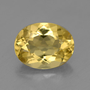 Berilo dourado amarelo natural 1,49ct, corte oval, VS