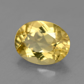 Berilo dourado amarelo natural 1,49ct, corte oval, VS