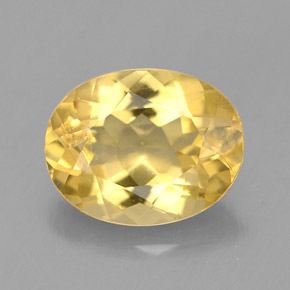 Berilo dourado amarelo natural 1,69ct, corte oval, VVS-VS