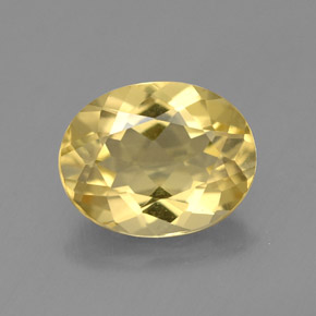 Berilo dourado amarelo natural 1,46ct, corte oval, VVS-VS