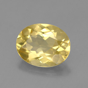 Berilo dourado amarelo natural 1,46ct, corte oval, VVS-VS