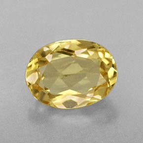 Berilo dourado amarelo natural 1,14ct, corte oval, VVS-VS