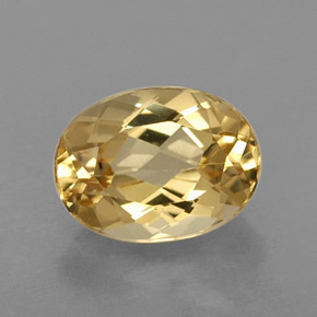 Berilo dourado amarelo natural 1,29ct, corte oval, VVS-VS