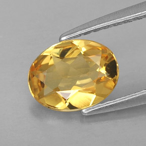 Berilo dourado amarelo natural 0,81ct, corte oval, VVS-VS