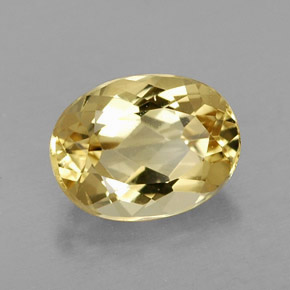 Berilo dourado amarelo natural 1,22ct, corte oval, VVS