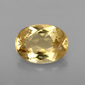 Berilo dourado amarelo natural 1,08ct, corte oval, VS