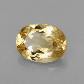 Berilo dourado amarelo natural 1,08ct, corte oval, VS