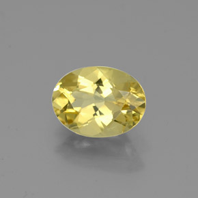 Berilo dourado amarelo natural 1,03ct, corte oval, VS