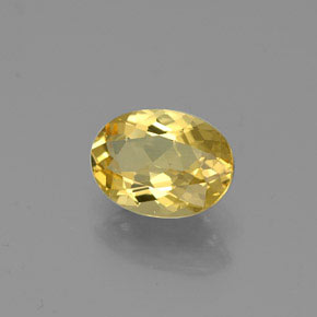 Berilo dourado amarelo natural 0,89ct, corte oval, VVS