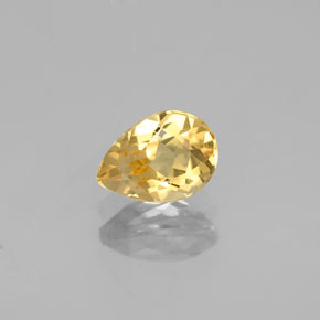 Berilo Dourado Amarelo Natural 0.66ct, Formato de pêra, VVS