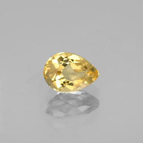 Berilo Dourado Amarelo Natural 0.66ct, Formato de pêra, VVS