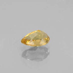 Berilo Dourado Amarelo Natural 0.66ct, Formato de pêra, VVS