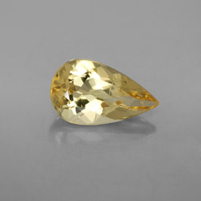 Berilo dourado dourado natural 2,79ct, formato de pêra, VS-SI