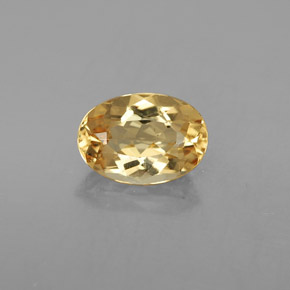 Berilo dourado amarelo natural 2,23ct, corte oval, VVS