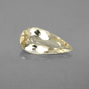 Berilo dourado amarelo natural 2,31ct, formato de pêra, VVS