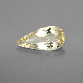 Berilo dourado amarelo natural 2,31ct, formato de pêra, VVS