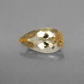 Berilo dourado amarelo natural 2,69ct, formato de pêra, VVS-VS
