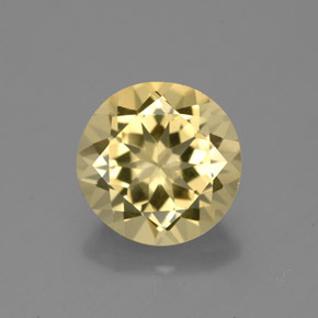 Berilo dourado amarelo natural 2,57ct, corte redondo, VVS-VS