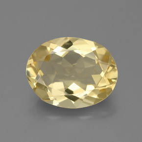 Berilo dourado amarelo natural 2,95ct, corte oval, VVS-VS