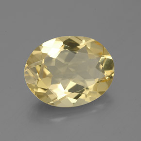 Berilo dourado amarelo natural 2,95ct, corte oval, VVS-VS