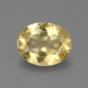 Berilo dourado amarelo natural 2,86ct, corte oval, VS